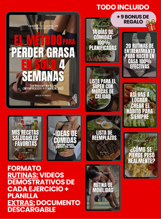 Eliminá La Panza En 4 Semanas: Método 100% Efectivo De Entrenamiento + Alimentación